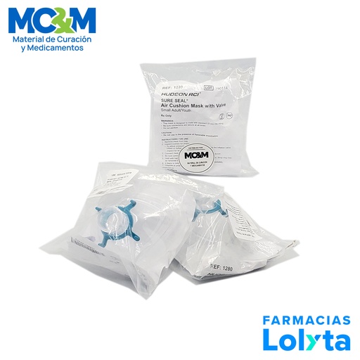 [3721] MASCARILLA PARA ANESTESIA #3 ADULTO CHICA VERDE REF 1280 HUDSON