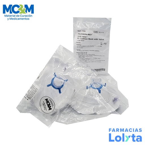 [3723] MASCARILLA PARA ANESTESIA #5 ADULTO GRANDE AZUL REF 1282 HUDSON