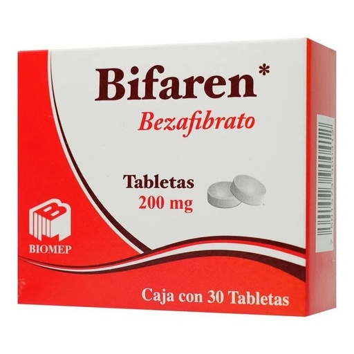 [2760] BEZAFIBRATO 200 MG C/30 TAB BIFAREN LAB BIOMEP