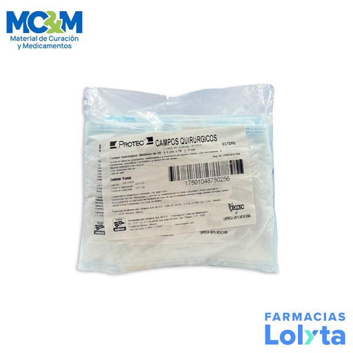 [160] CAMPO QUIRURGICO ESTERIL 50 X 70 CM C/10 PZAS PROTEC DEGASA 0818820
