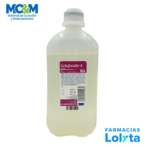 [2039] GELAFUNDIN 4 SOL INY 500 ML GELATINA 4% LAB PISA