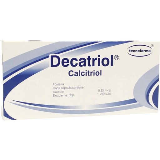 [3669] CALCITRIOL 0.25 MCG C/50 CAP DECATRIOL LAB TECNOFARMA
