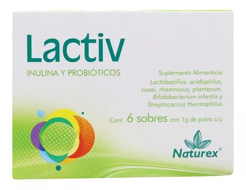 [3673] LACTIV INULINA Y PROBIOTICOS 1 G C/6 SOBRES POLVO SUPLEMENTO ALIMENTICIO LAB NATUREX
