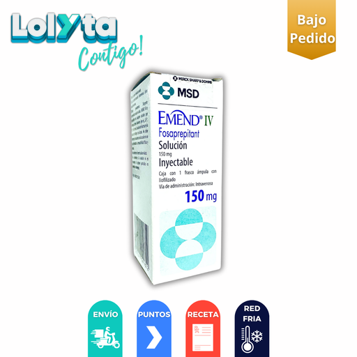 [3041]  EMEND IV SOL INY 150 MG FOSAPREPITANT LAB MSD (RF)