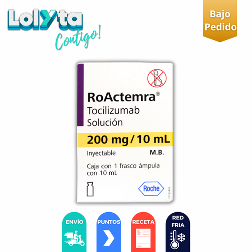 [689] ROACTEMRA SOL INY 200 MG/10 ML TOCILIZUMAB LAB ROCHE (RF)