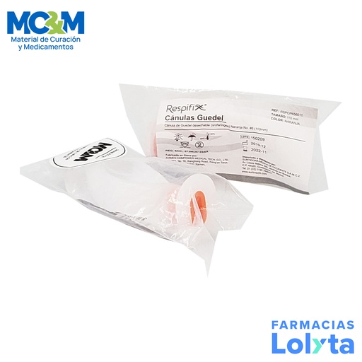 [2777] CANULA DE GUEDEL N0. 6 110 MM NARANJA RESPIFIX