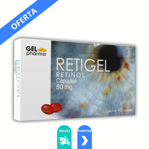 [3744] RETINOL 50 MG C/40 CAP RETIGEL (VITAMINA A) LAB GELPHARMA