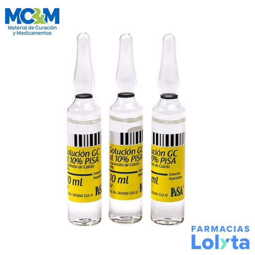 [3255] GLUCONATO CALCIO 10% SOL INY 10 ML PIEZA LAB PISA