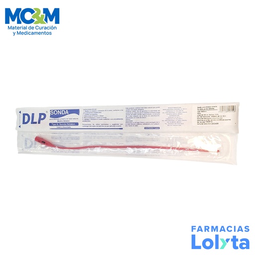 [3533] SONDA NELATON #12 ROJA ESTERIL DENTILAB