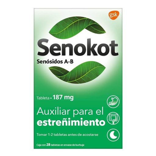 [3751] SENOKOT 187 MG C/28 TAB SENOSIDOS A-B (8.6 MG) LAB GSK