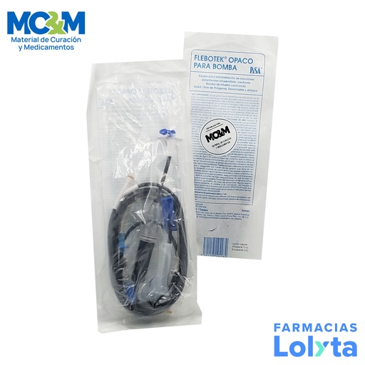 [4137] FLEBOTEK OPACO PARA BOMBA EQUIPO PARA ADMINISTRACION DE SOLUCIONES PARENTERALES FOTOSENSIBLES LAB PISA