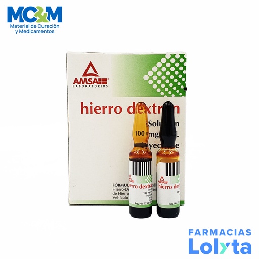 [2578] HIERRO DEXTRAN SOL INY 100MG/2ML C/3 AMP LAB AMSA (copia)