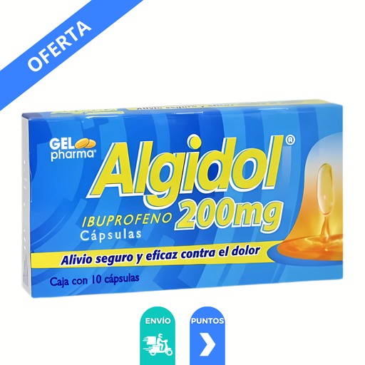 [2113] IBUPROFENO 200 MG C/10 CAP ALGIDOL LAB GELPHARMA