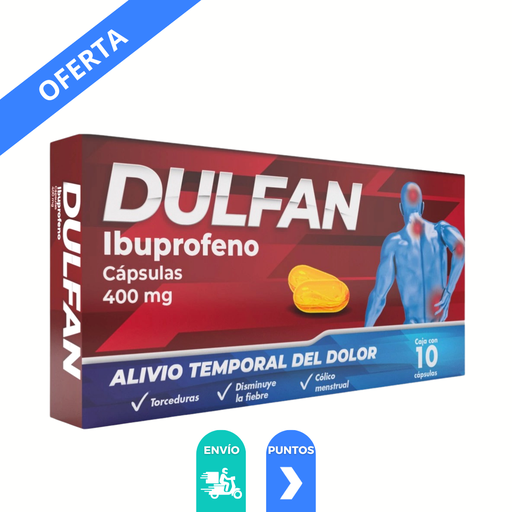 [2501] IBUPROFENO 400 MG C/10 CAP DULFAN LAB VITAE