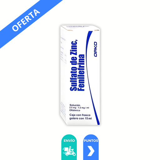 [3791] SULFATO DE ZINC FENILEFRINA SOL OFTALMICA 2.5/1.2 MG/ML FCO GOTERO C/15 ML LAB EXAKTA