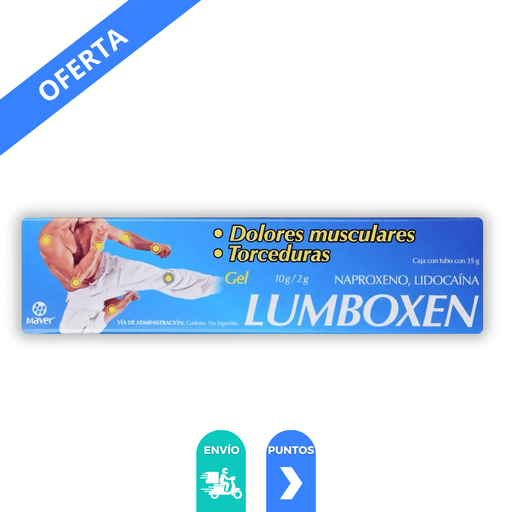 [3792] NAPROXENO LIDOCAINA GEL 10/2 G/100 G TUBO C/35 G LUMBOXEN AZUL LAB MAVER