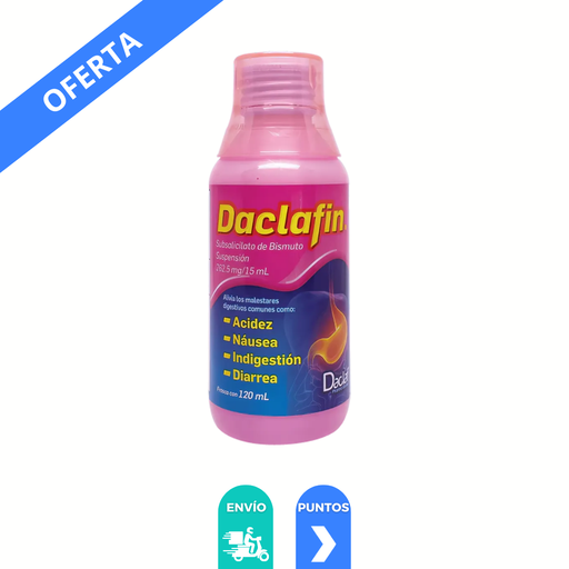 [4024] SUBSALICILATO DE BISMUTO 1.75 G/100 ML C/120 ML (262.5 MG/15 ML) DACLAFIN LAB DACLAF