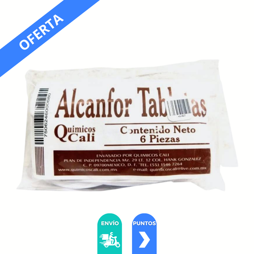 [2008] ALCANFOR C/6 TAB LINIMENTO LAB QUIMICOS CALI