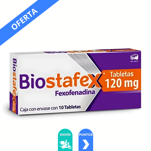 [2246] FEXOFENADINA 120 MG C/10 TAB BIOSTAFEX LAB BIOMEP