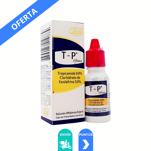 [2322] T-P OFTENO SOL OFTALMICA 50/8 MG/ML FCO GOTERO C/15 ML FENILEFRINA TROPICAMIDA LAB SOPHIA