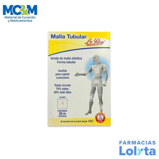 [987] VENDA DE MALLA ELASTICA FORMA TUBULAR 20M #4 LEROY