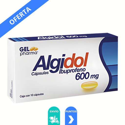 [4063] IBUPROFENO 600 MG C/10 CAP ALGIDOL LAB GELPHARMA
