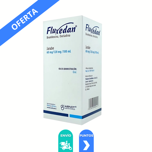 [4096] FLUXEDAN JARABE 60/120 MG/100 ML FCO C/225 ML BROMHEXINA OXELADINA LAB CARNOT
