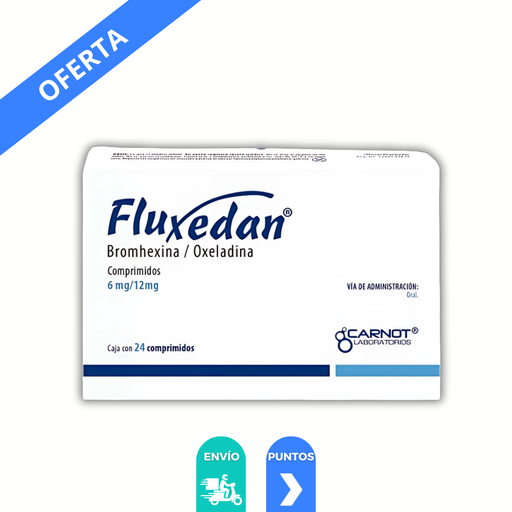 [4095] FLUXEDAN 6/12 MG C/24 COMPRIMIDOS BROMHEXINA OXELADINA LAB CARNOT