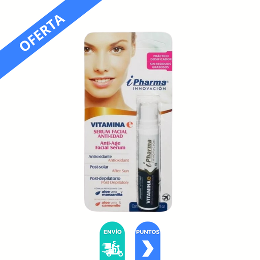 [4102] VITAMINA E SERUM FACIAL ANTI-EDAD 15 ML LAB IPHARMA