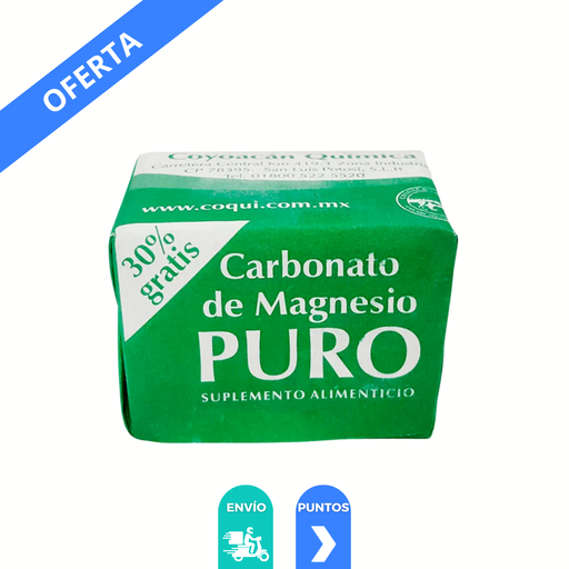 [4168] CARBONATO DE MAGNESIO PURO 7 G SUPLEMENTO ALIMENTICIO LAB COYOACAN QUIMICA