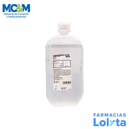 [3500] CLORURO DE SODIO 0.9% SOL INY 1000 ML CLORUROSODICA ALPHA LAB FRESENIUS (FISIOLOGICA)