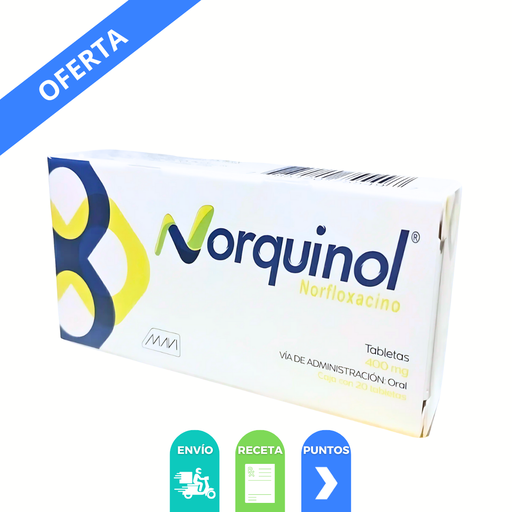 [4200] NORFLOXACINO 400 MG C/20 TAB NORQUINOL LAB MAVI