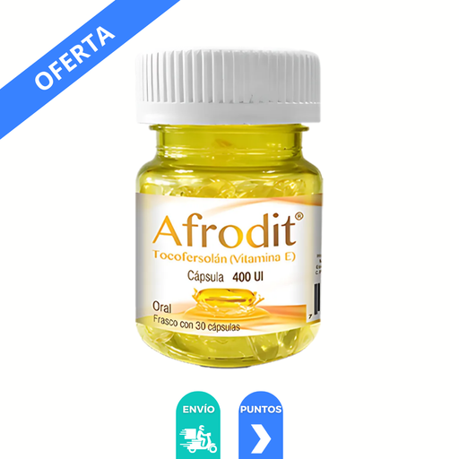 [4239] VITAMINA E 400 UI C/30 CAP AFRODIT (TOCOFERSOLAN) LAB PROGELA