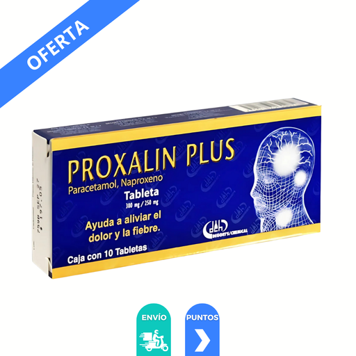 [4252] PARACETAMOL NAPROXENO 300/250 MG C/10 TAB PROXALIN PLUS LAB DEGORTS