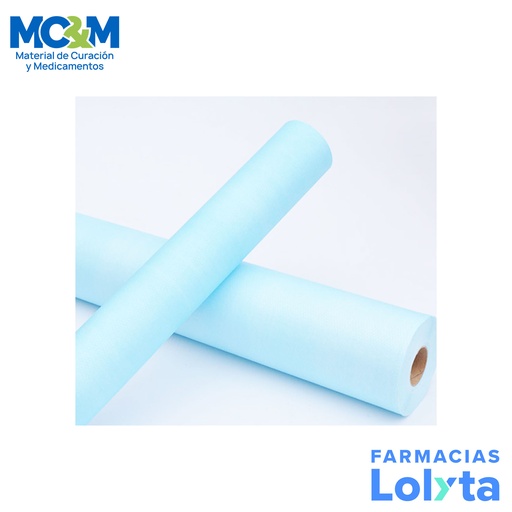 [4153] BOBINA DE PAPEL CREPADO PARA ESTERILIZAR 100 CM ANCHO X 30 KILOS PMG COLOR AZUL