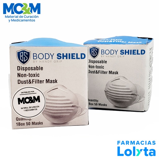 [4296] CUBREBOCA TIPO CONCHA CONTRA POLVO C/50 BODY SHIELD
