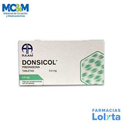 [1089] PREDNISONA 5 MG C/20 TAB  DONSICOL LAB RAAM