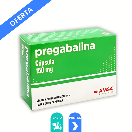 [4435] PREGABALINA 150 MG C/28 CAPSULAS LAB AMSA