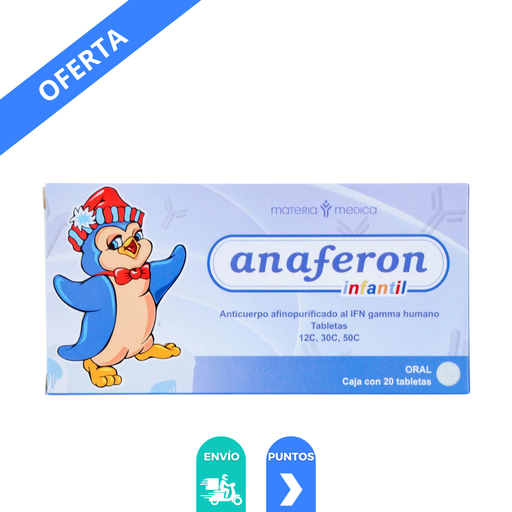 [4467] ANAFERON INFANTIL 12/30/50 C C/20 TAB ANTICUERPO AFINOPURIFICADO AL IFN GAMMA HUMANO LAB MEGALABS