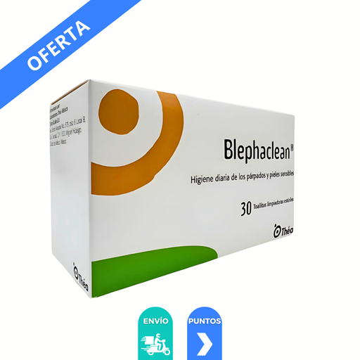 [4477] BLEPHACLEAN C/30 PZAS TOALLITAS LIMPIADORAS ESTERILES PARPADOS Y PIEL SENSIBLE LAB THEA