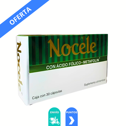 [4478] NOCELE 580 MG C/30 CAP SUPLEMENTO ALIMENTICIO ACIDO FOLICO METAFOLIN LAB EXELTIS