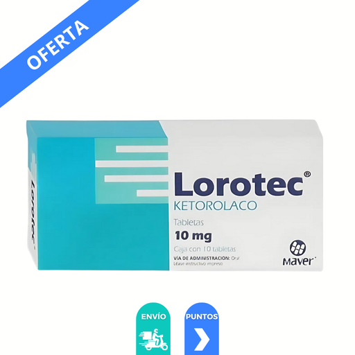 [4508] KETOROLACO 10 MG C/10 TAB LOROTEC LAB MAVER