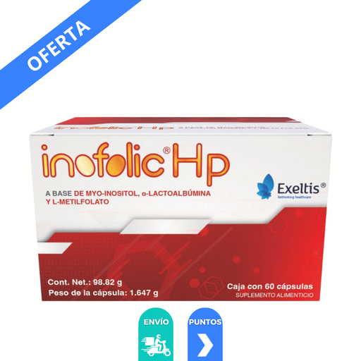 [4590] INOFOLIC HP 1.64 G C/60 CAP MYO-INOSITOL ALFA LACTOALBUMINA ACIDO FOLICO SUPLEMENTO ALIMENTICIO LAB EXELTIS