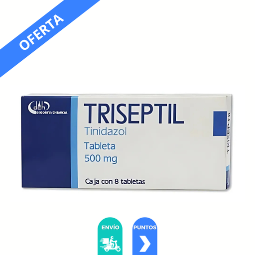 [4625] TINIDAZOL 500 MG C/8 TAB TRISEPTIL LAB DEGORTS CHEMICAL