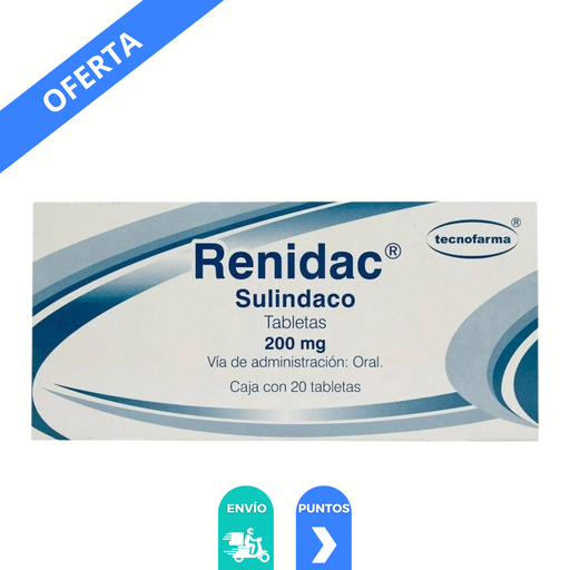 [2360] SULINDACO 200 MG C/20 TAB RENIDAC LAB TECNOFARMA