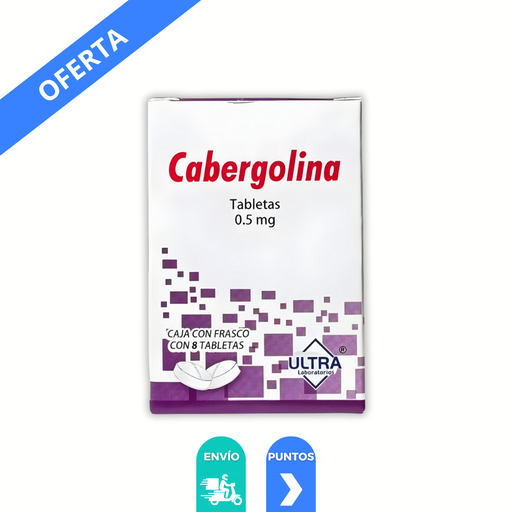 [4645] CABERGOLINA 500 MCG C/8 TAB LAB ULTRA