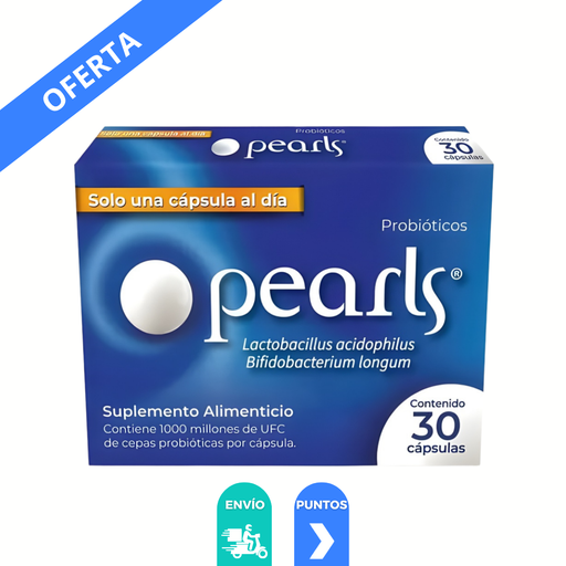 [4659] PEARLS 100 MILLONES UFC C/30 CAP CEPAS PROBIOTICAS SUPLEMENTO ALIMENTICIO LAB SCHWABE
