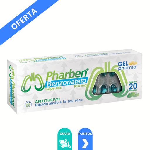 [4669] BENZONATATO 100 MG C/20 CAPS PHARBEN LAB GELPHARMA