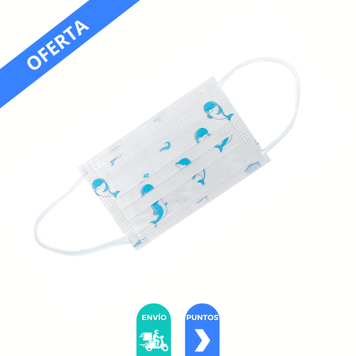 [2233] CUBREBOCA INFANTIL CON ESTAMPADO 3 PLIEGOS CON ELASTICO PAR AMBIDERM