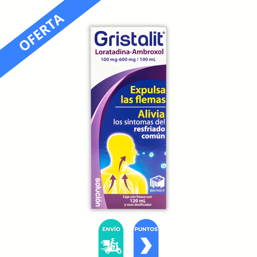 [4700] LORATADINA AMBROXOL SOL ORAL 100/600 MG/100 ML FCO C/120 ML GRISTALIT LAB BIOMEP